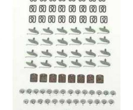 Chevy Door Molding Clip Set, Stainless Steel, Bel Air, 1956