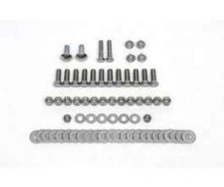 Chevy Bumper Bolt, Hardware Kit, Rear, Stainless Steel, 1956