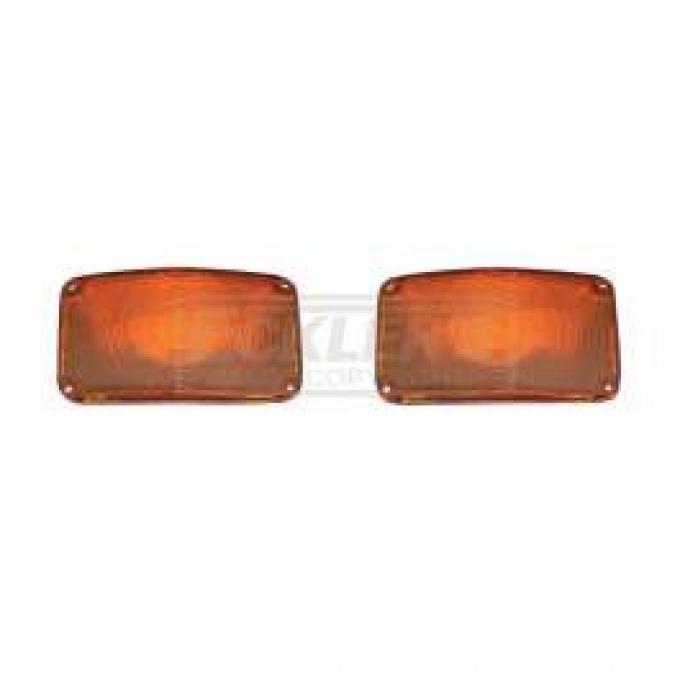 Chevy Parking Light Lenses, Amber, 1956