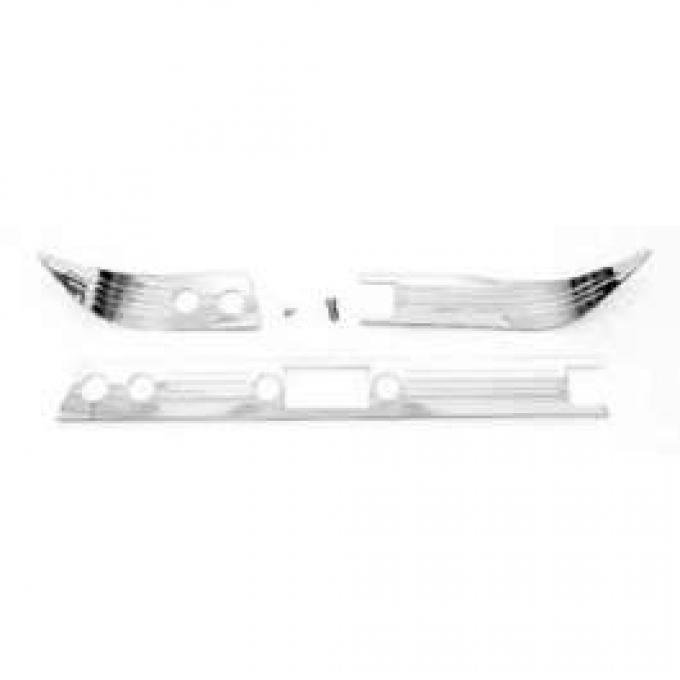 Chevy Billet Aluminum Dash Trim Set, With Radio Option, 1957