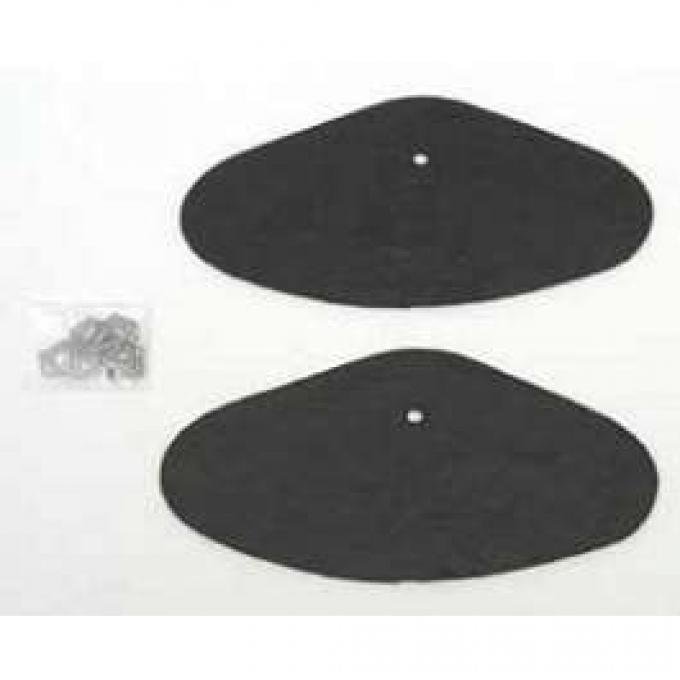 Chevy Rear Bumper End Dust Shields, 1956