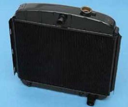 Chevy Desert Cooler Optima Radiator, Copper Core, 6-Cylinder, For Cars With Automatic Transmission, U.S. Radiator, 1955-1956