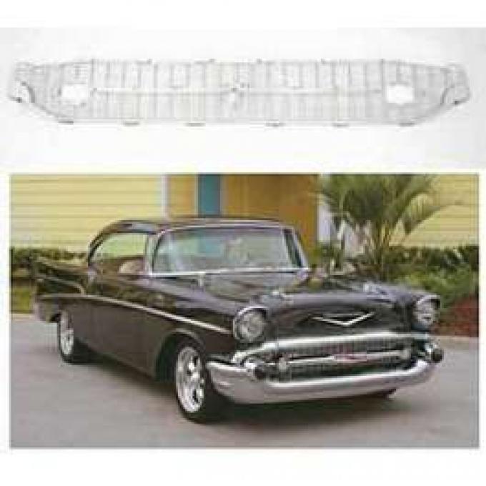 Chevy Grille, Silver, 1957