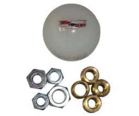 Shift Knob White Billiard With Tri-5 Logo