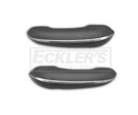 Chevy Front Armrests, 150 & 210, Black, 1955-1956