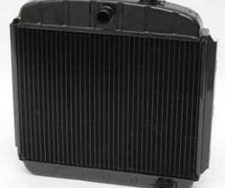 Chevy Desert Cooler Optima Radiator, Copper Core, For Cars With Manual Transmission, V8, U.S. Radiator, 1955-1957
