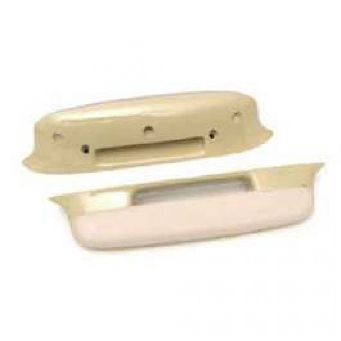 Chevy Door Armrests, Bel Air, Beige, 1957