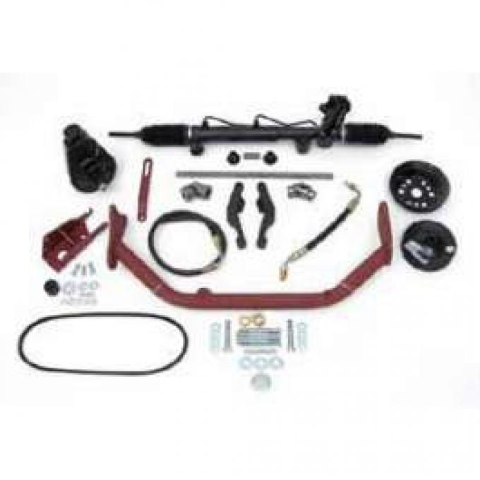 Chevy Rack & Pinion Mega Steering Kit, Small Block, With ididit Tilt Column & Floor Shift, 1955-1957