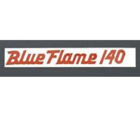 Chevy Valve Cover Decal, 6-Cylinder, Blue Flame 140, 1956-1957