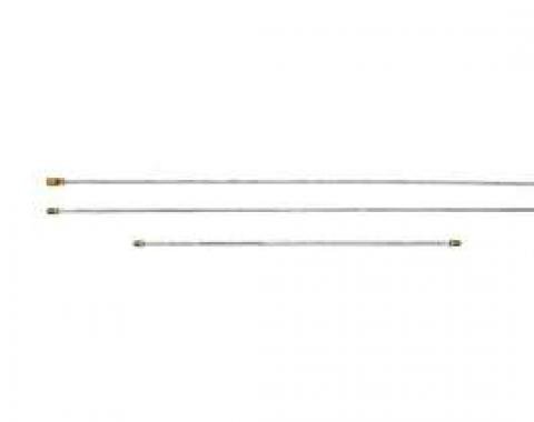 Chevy Brake Line Set, For Dual Brake Master Cylinder & GM Style Proportioning Valve, 1955-1957