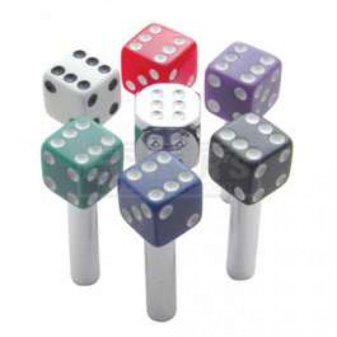 Chevy Door Lock Knob, Dice, Chrome, 1955-1957