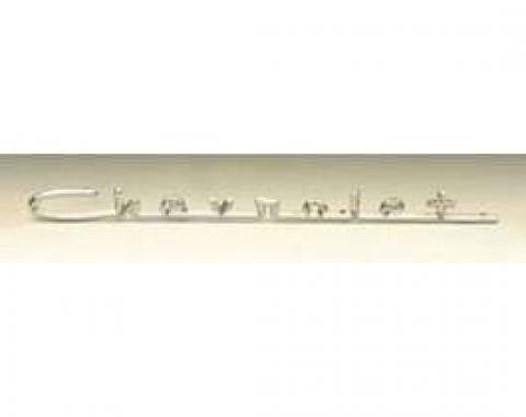 Chevy Hood, Trunk, Quarter Or Fender Chevrolet Script, 150, 210, Chrome, 1957