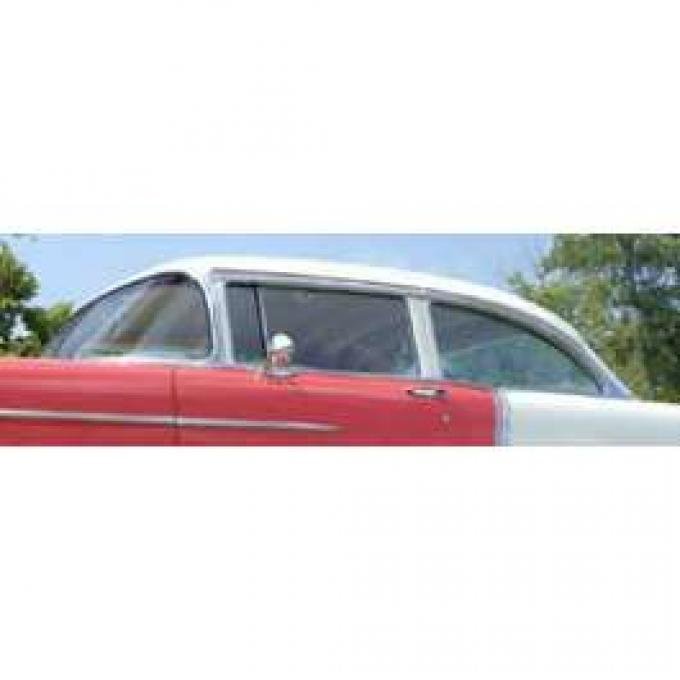 Chevy Side Glass Set, Clear, 2-Door Sedan, 1955-1957