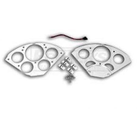 Chevy Gauge Panel, Billet Aluminum, 1955-1956