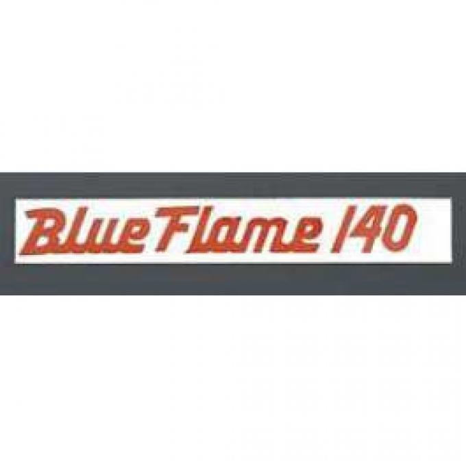 Chevy Valve Cover Decal, 6-Cylinder, Blue Flame 140, 1956-1957