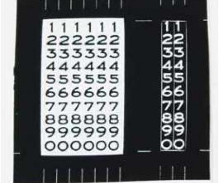 Chevy Odometer Restoration Decals, 1955