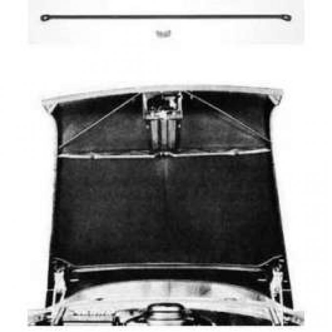Chevy Hood Brace Rod, Left, 1955