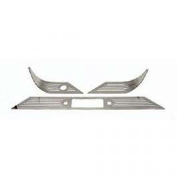 Chevy Dash Trim Set, Billet Aluminum, 1955-1956