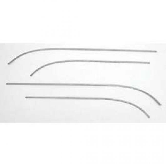 Chevy Interior Door & Side Panel Trim Set, Stainless Steel,2-Door Sedan, Delray, 1957