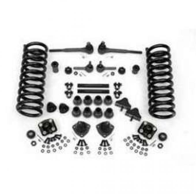 Chevy Front End Rebuild Kit, Except Power Steering, With 2Lowering Springs, 1955-1957