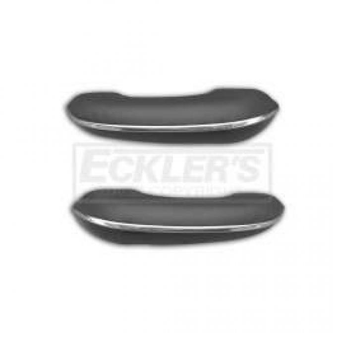 Chevy Front Armrests, 150 & 210, Black, 1955-1956