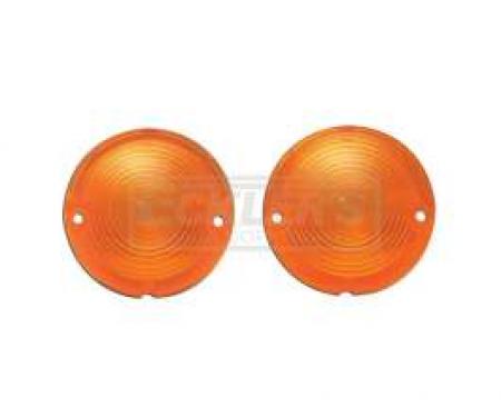 Chevy Parking Light Lenses, Amber, 1957