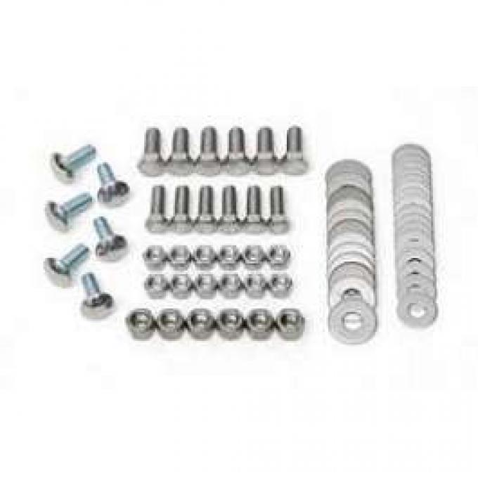 Chevy Rear Bumper Bolt, Hardware Kit, Stainless Steel, 1957