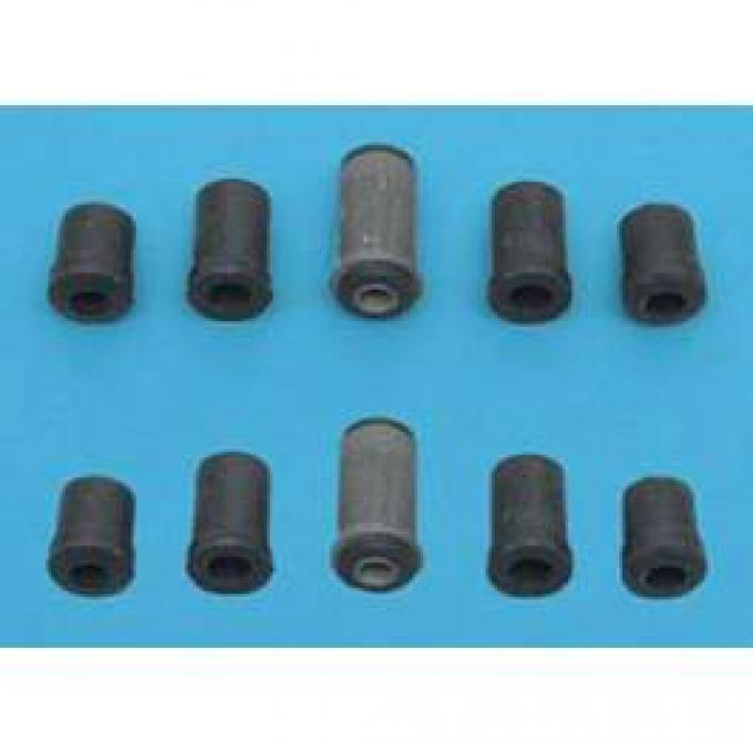 Chevy Leaf Spring & Shackle Bushing Set, Rear, 1956-1957