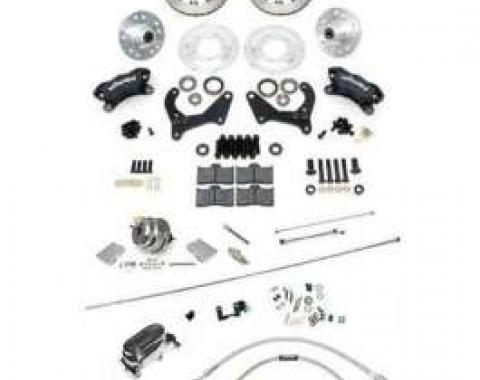 Chevy Disc Brake Kit, Wilwood, Power, Front, With Chrome Booster & Master Cylinder, Complete, 1955