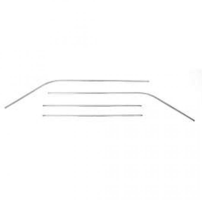 Chevy Interior Door & Side Panel Trim Set, Stainless Steel, Delray 2-Door Sedan, 1955