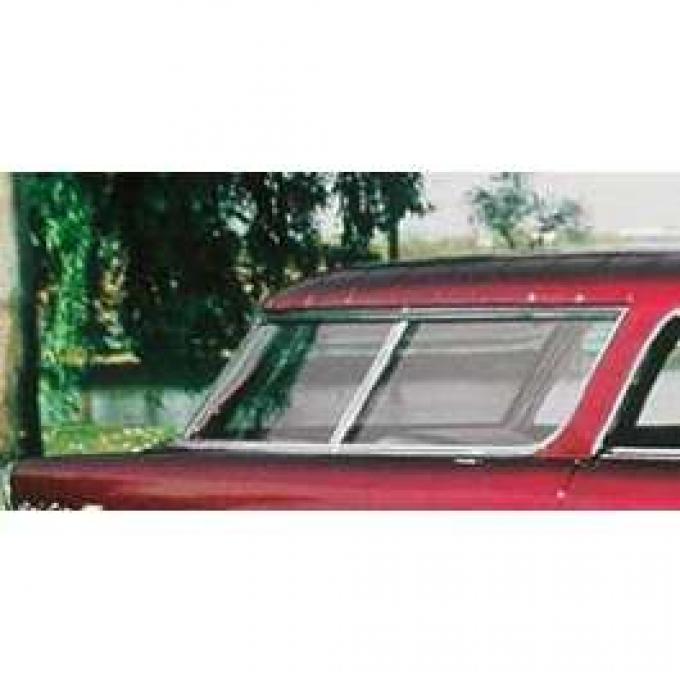 Chevy Sliding Rear Quarter Glass, Tinted, Nomad, 1955-1957