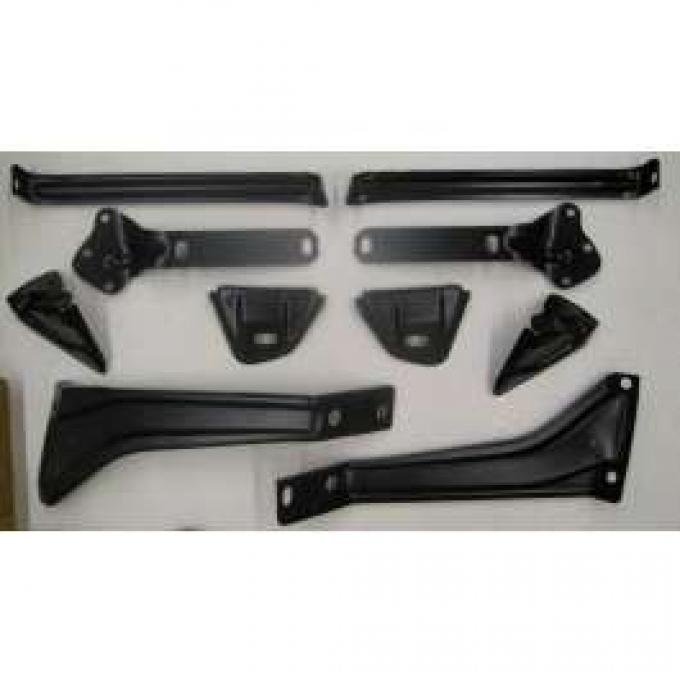 Chevy Bumper Bracket Set, 10-Piece, Front, 1957