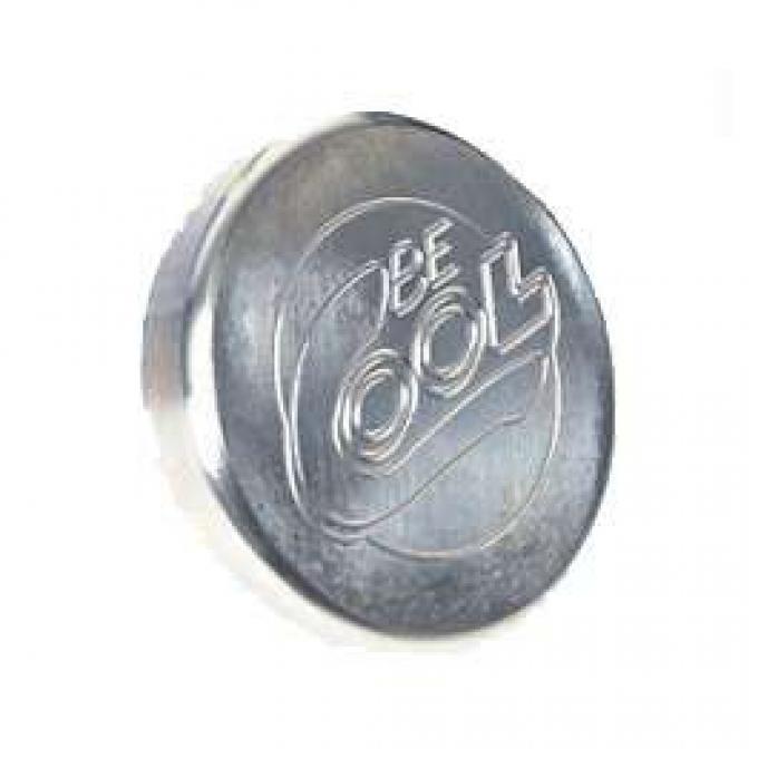 Chevy Radiator Cap, Billet, Round, Natural Finish, Be Cool
