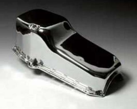 Chevy Engine Oil Pan, Small Block, Chrome, 1955-1957