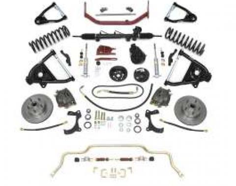 Chevy Complete Independent Front Suspension Kit, Big Block & 2 Lowering Coil Springs, 1955-1957