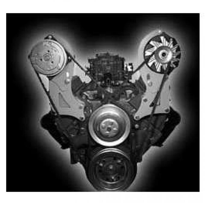 Chevy Air Conditioning Bracket, Compressor, Extra Clearance, Small Block Short Water Pump, 1955-1957