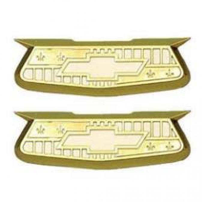 Chevy Quarter Panel Crests, Gold, Best Quality, 1955-1957