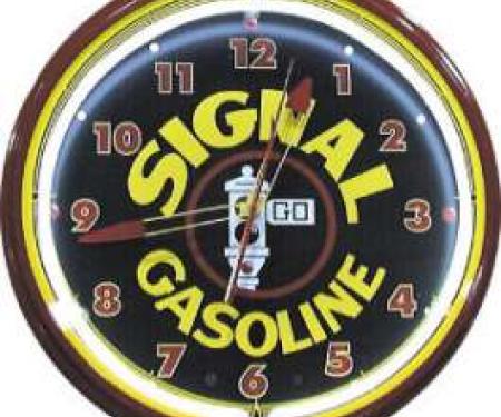 Neon Clock, Signal Gasoline, 20 Inch