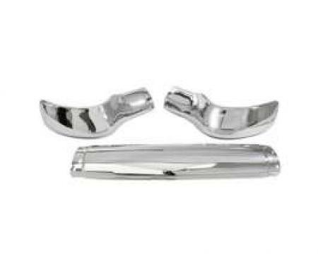 Chevy Front Bumper, Three-Piece Set, Best Quality, 1955