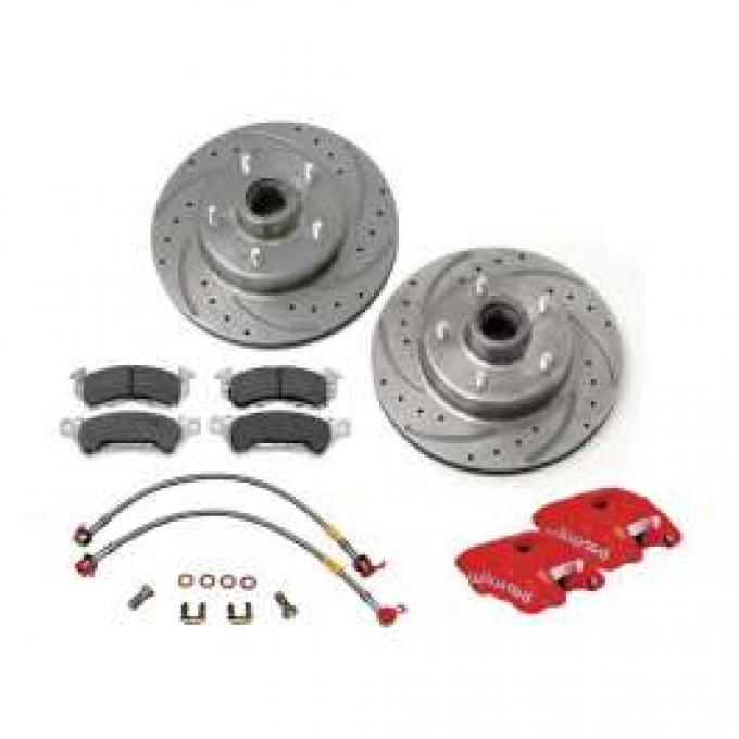 Chevy Disc Brake Upgrade, Wilwood, Front, For Dropped Spindles, 1955-1957