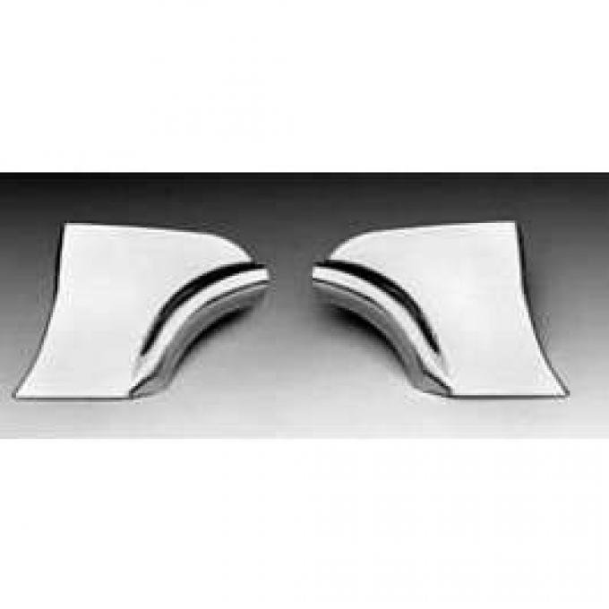 Chevy Fender Skirt Scuff Guards, Stainless Steel, 1956