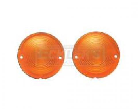 Chevy Parking Light Lenses, Amber, 1957