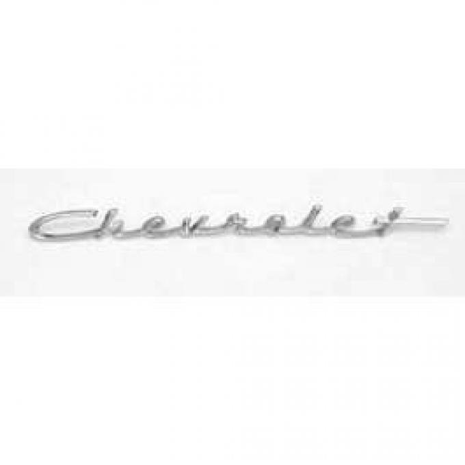 Chevy Dash Script Emblem, With Chevrolet Word, 150 & 210, 1957