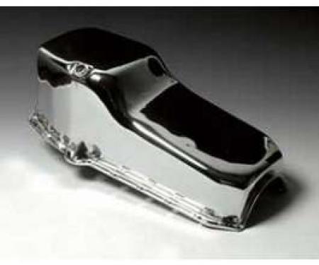 Chevy Engine Oil Pan, Small Block, Chrome, 1955-1957