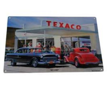 Chevy Wall Sign, Metal, Texaco Sky Chief, 1955