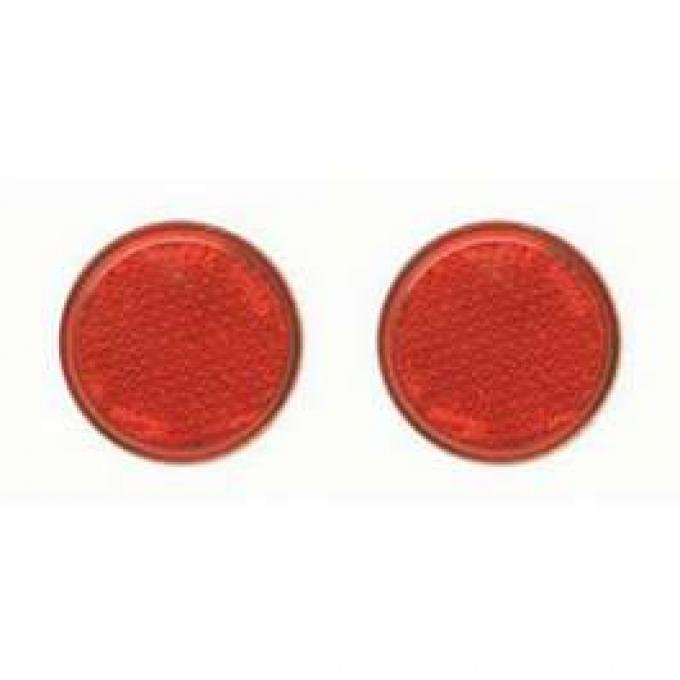 Chevy Taillight Reflectors, Red, 1956