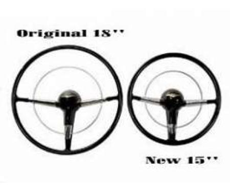 Chevy Steering Wheel, 15, With Horn Ring, Bel Air 1955-1956