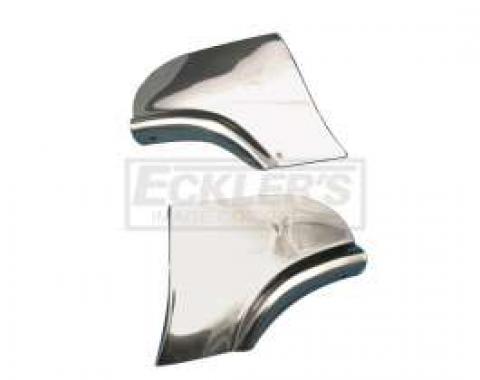 Chevy Fender Skirt Scuff Guards, Stainless Steel, 1957