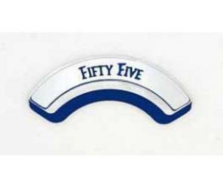 Chevy Shifter Indicator Window Insert, Fifty Five, Aluminum, Blue, 1955
