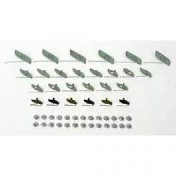 1957 Bel Air & 210 Lower Quarter Panel Stainless Steel Molding Clip Set